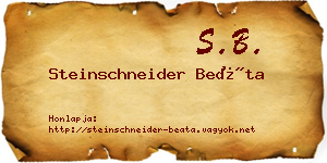 Steinschneider Beáta névjegykártya